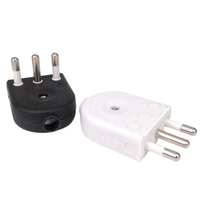 Prise de câblage italienne 10A 250V coude droit 90 degrés pour chili type-l prise de courant détachable ronde 3 broches pour connecteur électrique