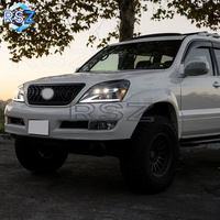 RAYSEZE GX Kit Carrosserie pour Lexus 2004 2007 Gx470 Grille de Pare-chocs Avant Modifié Super Sport Grille Plastique ABS Chrome 53101-60330 SUV
