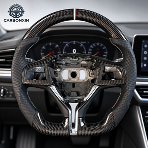 Volant de direction personnalisé en fibre de carbone avec éclairage LED pour Maserati Ghibli Levante Granturismo Quattroporte 2014 2018 - Product Image 2