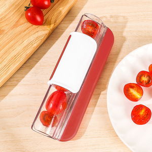 Manual Plastic <b>Fruit</b> Slicer Tomatoes Grapes Cherry <b>Cutter</b> Easy to Clean for Salad Pizza Kitchen Tool - Product Image 3