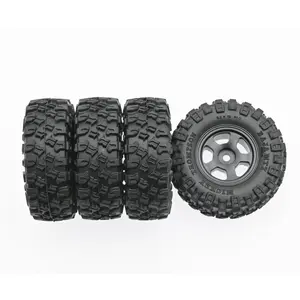 ขายส่ง1/24 RC Crawler Axial SCX24 90081 AXI00001อัพเกรดยาง W/ อลูมิเนียม1.0 Beadlock ล้อ