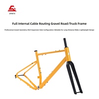 Cuadro de Bicicleta de Carretera y Gravel SPIRITX Ultraligero de Aleación con Cableado Interno Completo, Freno de Disco, 700C, Horquilla de Fibra de Carbono Negra, Hecho en China