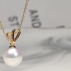 Diseño personalizado collar de perlas pequeñas 14K 18K oro amarillo joyerí<span class=keywords><strong>a</strong></span> perlas de agua de mar precio comprar oro cerca de mí - Product Image 5