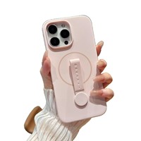 Nouvelle coque de téléphone portable magnétique invisible pour iPhone 16 15 17 Pro Max 14 13, coque arrière en silicone rotative avec cordon