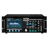 Raf Tipi 20 Kanallı Ses Dijital Mikser 2x800W 8 Ohm Amplifikatör Stereo Girişler Dokunmatik Ekran TCP/IP Ethernet Plastik