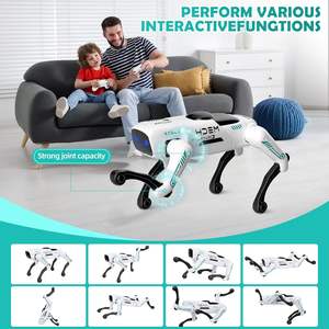 สุนัขหุ่นยนต์อัจฉริยะสำหรับเด็ก ของเล่น STEM หุ่นยนต์สัตว์เลี้ยง 30+ ท่าทาง โปรแกรมได้ ควบคุมผ่านแอป IOS/<span class=keywords><strong>Android</strong></span> ของขวัญสำหรับเด็ก - Product Image 4