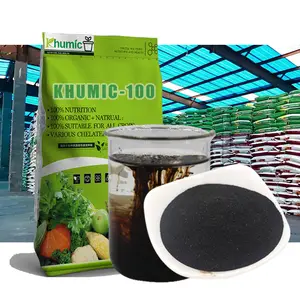 "KHUMIC-100" 농업 휴믹 산 분말 85% 휴믹 산 100% 수용성 칼륨 humate 비료