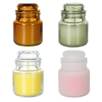 LAVO Pot à bougie en verre transparent vide avec couvercle en forme de champignon, résistant à la chaleur, 100 ml, Modèle 22h2-1, Vente en gros, Logo personnalisé, OEM