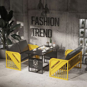 Juego de Mesa de Comedor de Metal Industrial para Cafetería, <span class=keywords><strong>Restaurante</strong></span> <span class=keywords><strong>y</strong></span> Área de Comidas, Juego de Mesa de Comedor Comercial - Product Image 3