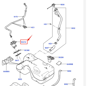 Engine Fuel Sender Cover <strong>2</strong>.0L Fuel Filter for Range Rover Evoque LR026197 Land Rover Freelander <strong>2</strong> LR036127 LR026195 - Product Image 2