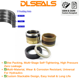 ชุดซีลปลายท่อสำหรับปั๊มไตรเพล็กซ์ DLSEALS ชุดแพ็คกิ้งแรงดันสูงสำหรับซ่อมปั๊มบริการบ่อน้ำ - Product Image 3