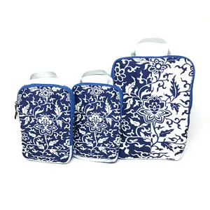 Conjunto de bolsas organizadoras para viagem, conjunto de 3 peças de bolsas de viagem com alicate para armazenamento personalizado, produtos de higiene pessoal, organizador de roupas