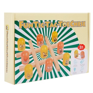 Hot Bán Sáng Tạo Sticker Tic-Tac-Toe Bài Tập Não Đồ Chơi Bằng Gỗ Cho Trẻ Em Toddler Chàng Trai Và Cô Gái Hộp Đóng Gói Unisex - Product Image 2