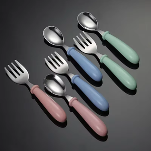 Stainless Steel BPA Free Kid Children Spoon & Fork Cutlery <b>Set</b> - Product Image 2