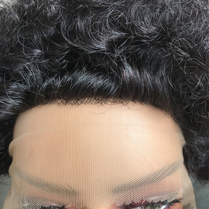 Perruque Courte <span class=keywords><strong>Afro</strong></span> Frisée Pixie Cut Pas Chère en <span class=keywords><strong>Cheveux</strong></span> Humains, Perruque Brésilienne 13*1 Lace Front Transparente pour Femmes Noires - Product Image 5