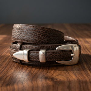 Wholesale BS INTERNATIONAL Custom Length Hand Carved Solid <b>Vintage</b> Cow Hide Leather <b>Belt</b> Eco-Friendly Reversible Steel Buckle - Product Image 1