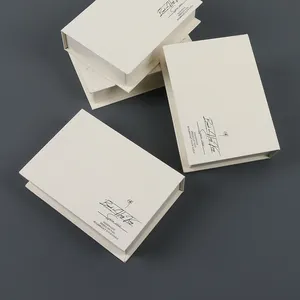 Cajas de Regalo de estilo de Libro de cartón de color beige de diseño de lujo