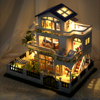 Nuevo Kit de Casa de Madera para Armar, Modelo de Villa Europea, Mini Casa Hecha a Mano, Regalo Perfecto para Cumpleaños o Cualquier Ocasión
