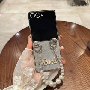 Housses de téléphone à rabat scintillantes de luxe avec décorations Guangzhou vente en gros de housses mobiles à rabat pour <span class=keywords><strong>Samsung</strong></span> Galaxy avec bracelet en perles - Product Image 5