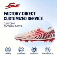 Chaussures de football professionnelles unisexes personnalisées en gros, crampons respirants à tige haute pour le printemps et l'automne, tailles 35-45 EU