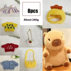 Peluche Capybara Super Douce avec Chapeau et Sac, Vêtements et Accessoires pour Peluche Ours Mignon - Product Image 3