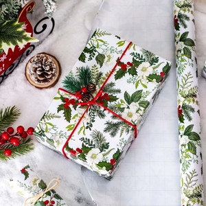 Christmas Floral Holiday <b>Pattern</b> Gift Wrapping <b>Paper</b> Double-Sided Art <b>Paper</b> for Packaging - Product Image 2