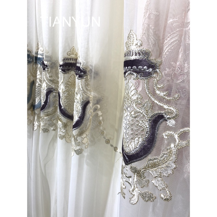 Rideau de panneau de poche de tige de Voile de fenêtre transparente de Polyester