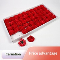 Fleurs de savon en forme de tête de carnation, bouquet pour la Fête des Enseignants et la Fête des Mères, boîte cadeau, matériaux de bricolage, fleurs, Chine