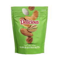 Sachet d'emballage alimentaire personnalisé pour noix, bonbons et autres aliments, résistant à l'humidité, refermable, emballage souple, sachet à fermeture éclair autoportant