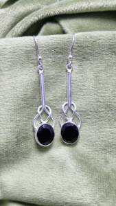 Boucles d'oreilles en argent sterling 925 de qualité supérieure, prix de vente exceptionnel, avec pierre précieuse en onyx noir, bijoux élégants et protecteurs - Product Image 5