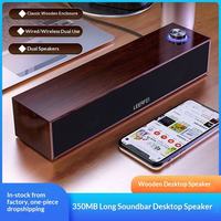 Altavoz de Madera Clásico, Inalámbrico/Con Cable, Doble Uso, Altavoz de Pared/Escritorio, Sonido HiFi, Conector de Audio de 3.5mm