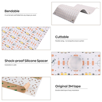 Film décoratif en marbre translucide souple avec rétroéclairage LED bicolore, panneau en pierre, lumière flexible, découpable à volonté