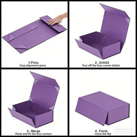 Boîte d'emballage cadeau magnétique en carton rigide personnalisée avec logo en gros avec insert en mousse EVA gaufrage laminage mat revêtement UV
