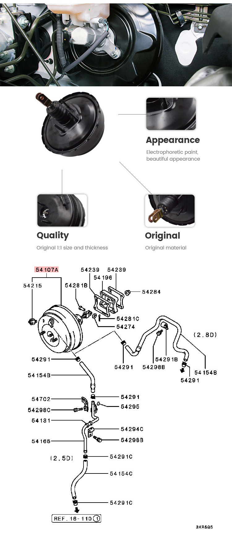 KOZU出品 Rear Nissan Car Parts for Kyb Shock Absorber 443226 for Nissan