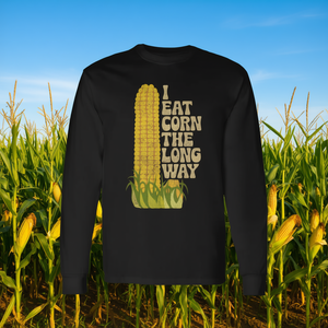 T-shirt à manches longues rétro vintage I Eat Corn The Long Way - Product Image 3
