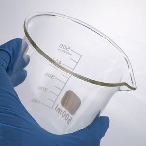 Bécher gradué en verre borosilicate résistant à la chaleur à paroi épaisse <span class=keywords><strong>de</strong></span> 5 ml, 10 ml, 25 ml, avec bec verseur, pour laboratoire - Product Image 3