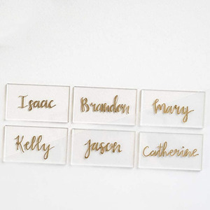 Panneau de nourriture pour Banquet, mariage, fête d'anniversaire, cartes de Table vierge Rectangle, cartes brodées de 3mm d'épaisseur - Product Image 4