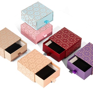 Wholesale Fashionable Cardboard Paper Jewelry <b>Boxes</b> Custom Logo Patterned Drawer for Ring <b>Earring</b> Necklace Sponge <b>Gift</b> Packing - Product Image 3