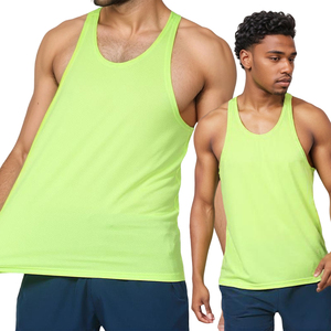 Men's Custom Sleeveless 100% Cotton Shirt Summer Sports Tank Top with Embroidery Decoration Solid Print Pattern - Product Image 2