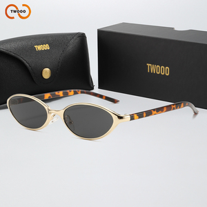 Gafas de Sol TWOOO T1847, Montura Ovalada Metálica Pequeña, Estilo Retro, Elegante, Moderno y Versátil - Product Image 2