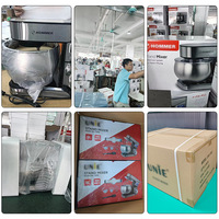 SOHEF 1300W Batteur sur socle professionnel en acier inoxydable, 6 vitesses, pétrin 5L pour la pâtisserie, les gâteaux et le pain, mélangeur alimentaire