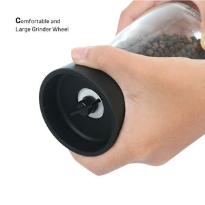 Haute qualité noir blanc maison bonne prise en main réglable en céramique manuel verre épices broyeur d'herbes bouteille <span class=keywords><strong>sel</strong></span> et poivre moulin - Product Image 4