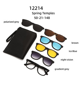 2253A Montature per <span class=keywords><strong>Occhiali</strong></span> Super Leggere in TR90 con 5 <span class=keywords><strong>Clip</strong></span> per <span class=keywords><strong>Occhiali</strong></span> <span class=keywords><strong>da</strong></span> Sole, Lenti a Specchio Polarizzate con <span class=keywords><strong>Clip</strong></span> Magnetica - Product Image 4