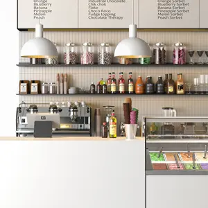 Diseño de heladería Equipo de cafetería comercial Equipo para hornear