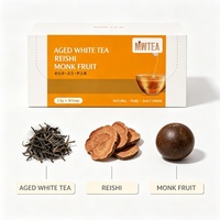 Premium 10-jarig gerijpte Fuding witte thee met Reishi-paddenstoel & monniksvrucht voor immuunversterkende wellness-thee OEM/ODM