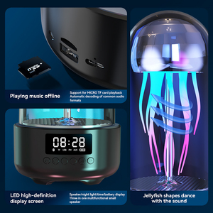 Fantasía multifuncional USB Power LED escritorio reloj colorido Medusa altavoz <span class=keywords><strong>con</strong></span> diente azul - Product Image 5