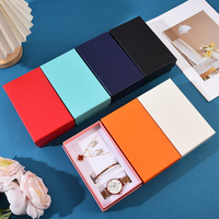 Cajas de papel minimalistas de primera calidad para joyería, 5 unidades/juego, con esponja para guardar relojes, pendientes, pulseras, collares, regalos de cumpleaños, embalaje