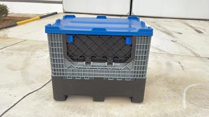 Plastic Pallet Box Heavy Duty Large Stackable Folding Collapsible Bulk Plastic Pallet Foldable Large Box/bin