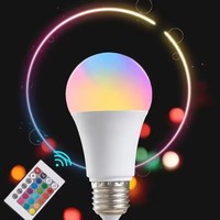Ampoule LED RGB E27 220V 16 couleurs avec télécommande, ampoules RGB, lampe, ampoule pour salon, décoration intérieure, chambre à coucher, éclairage intérieur