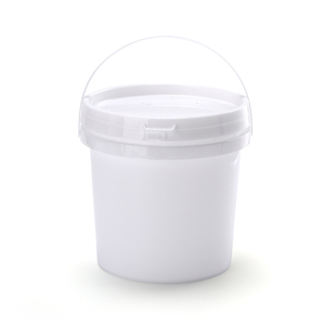 1L fabrika kaynağı özel renk kolu PP gıda sınıfı içecek ambalaj kova yuvarlak şeffaf plastik yuvarlak kova kapaklı toptan - Product Image 4